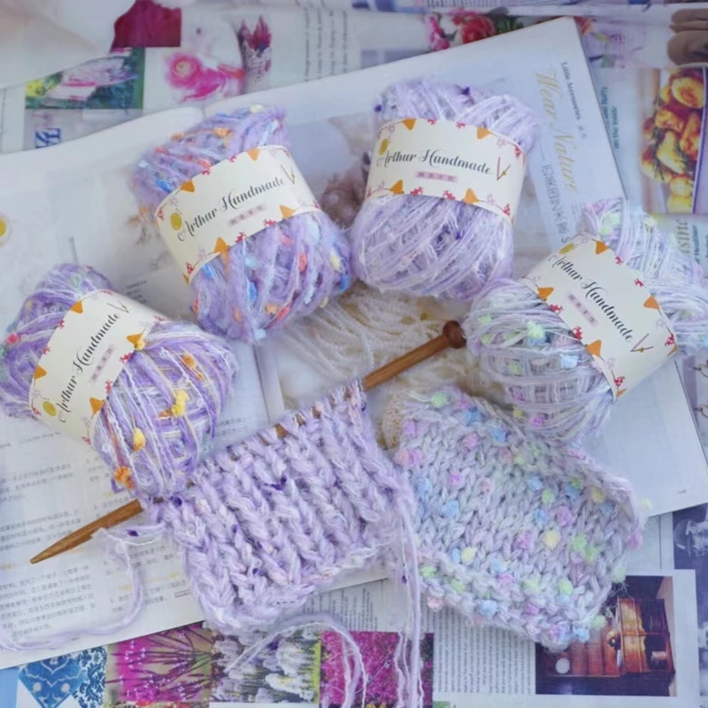 Светильник-фиолетовая серия ручная Смешанная характеристика вязальная сумка с