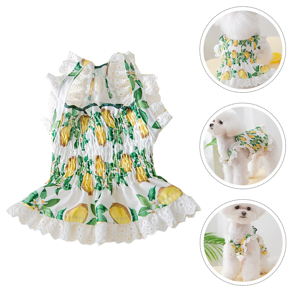 

Dog Dress Puppy Pet Clothes Apparel Dresses Princesssummer Skirt Cat Dogs Girl Small Vest Birthday Floral Outfits Rabbit