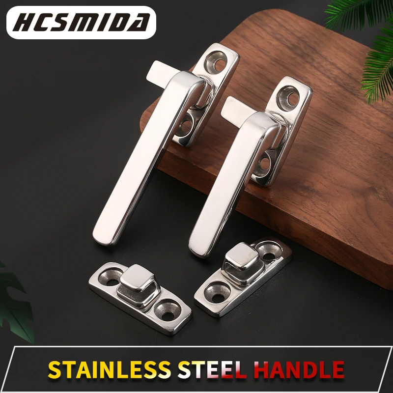 

Delozhi stainless steel handle sealing box closed industrial door 304 stainless steel inclined plane pressing handle