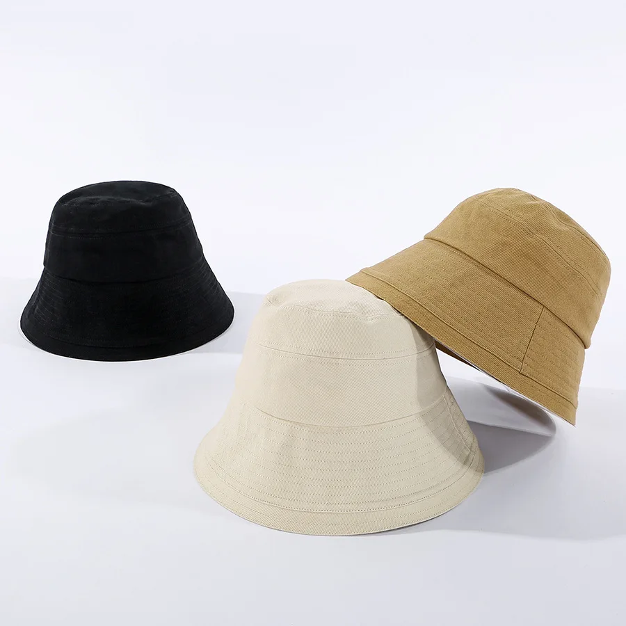 

2022Taobao hat new ins harajuku contracted cotton bucket hats female Han Guodong door web celebrity pure color fisherman hatcool