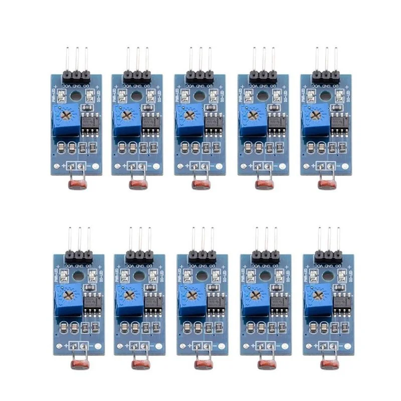 

10Pcs Photoresistor Module Digital Light Intensity Detection Photosensitive Sensor Module For Arduino For UNO