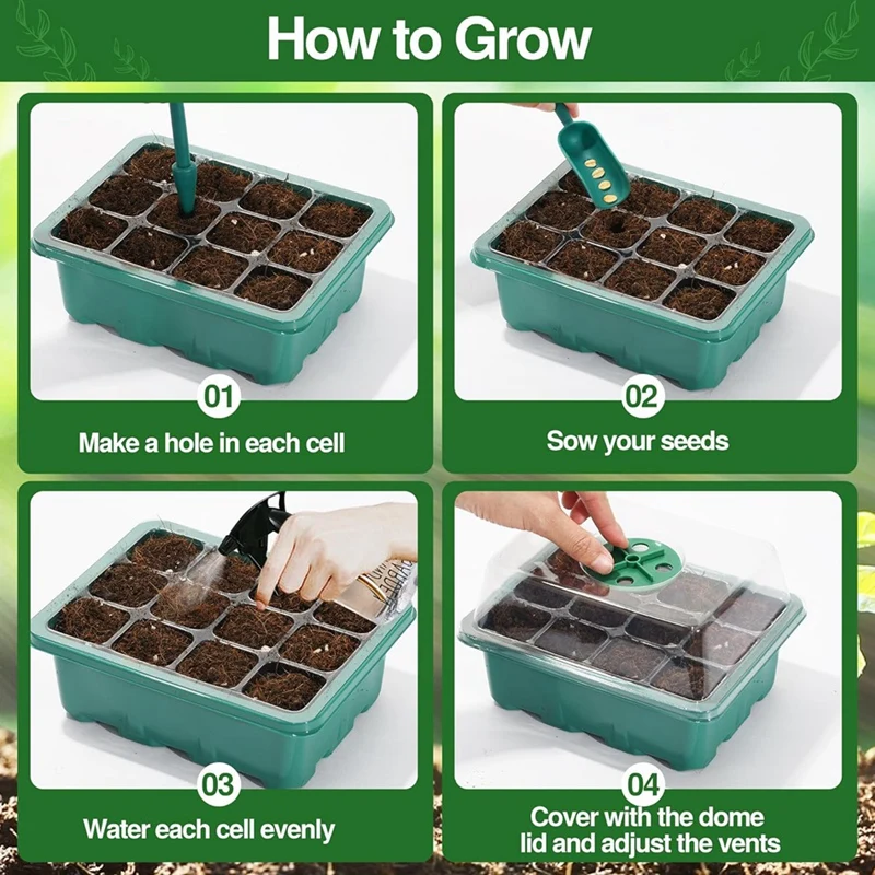 Стартовый поднос 10 упаковка семян стартовый набор из 120 ячеек для с куполом