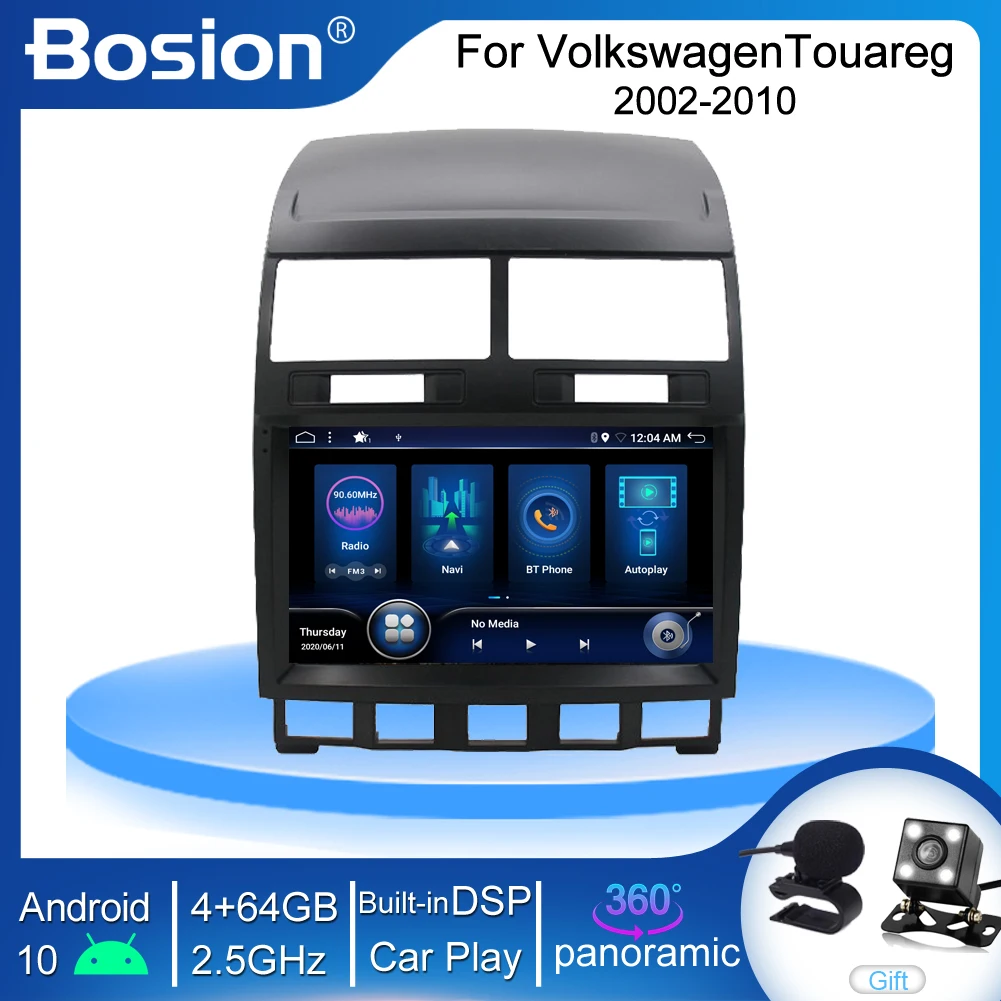 Автомагнитола Bosion 2DIN Android 4 + 64 ГБ DSP Carplay для VW Volkswagen Touareg 2002-2010 автомобильный