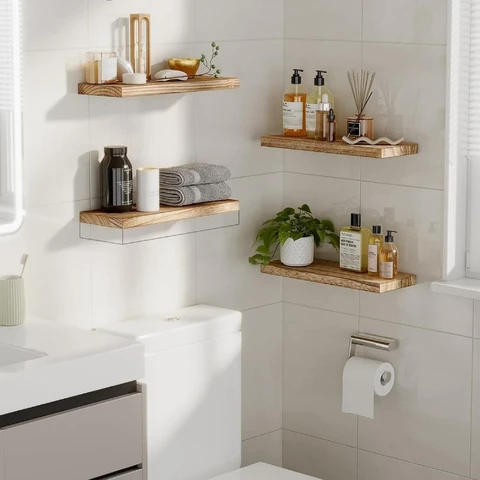 1 шт. настенные деревянные плавающие полки, многофункциональная полка для хранения для гостиной, спальни, кухни, ванной комнаты, аксессуары для дома