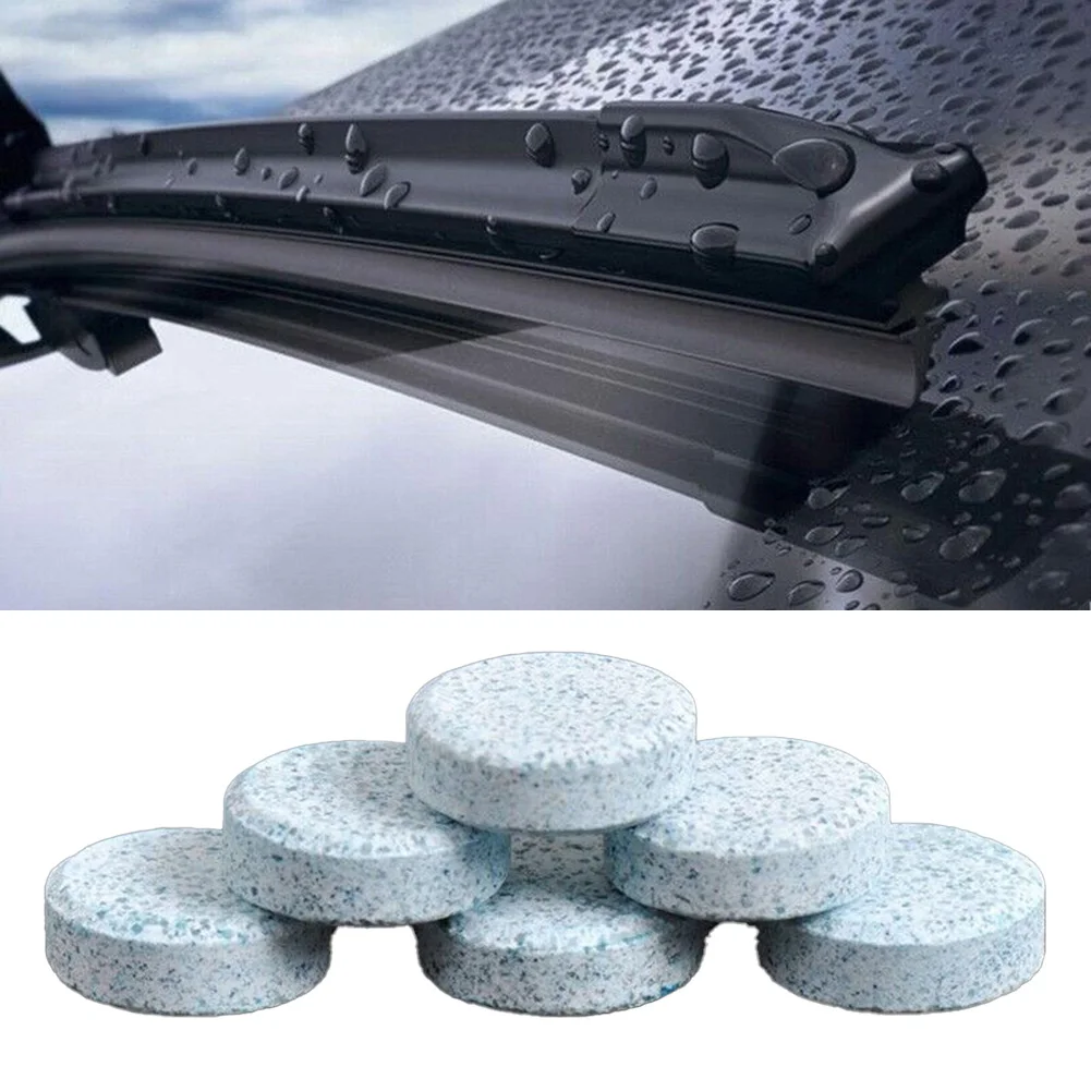 

50 Windshield Plastic And Painted Surfaces Effervescent Tablets 50pcs Wiper Fine 28*1mm Brand New For Cleaning Cars