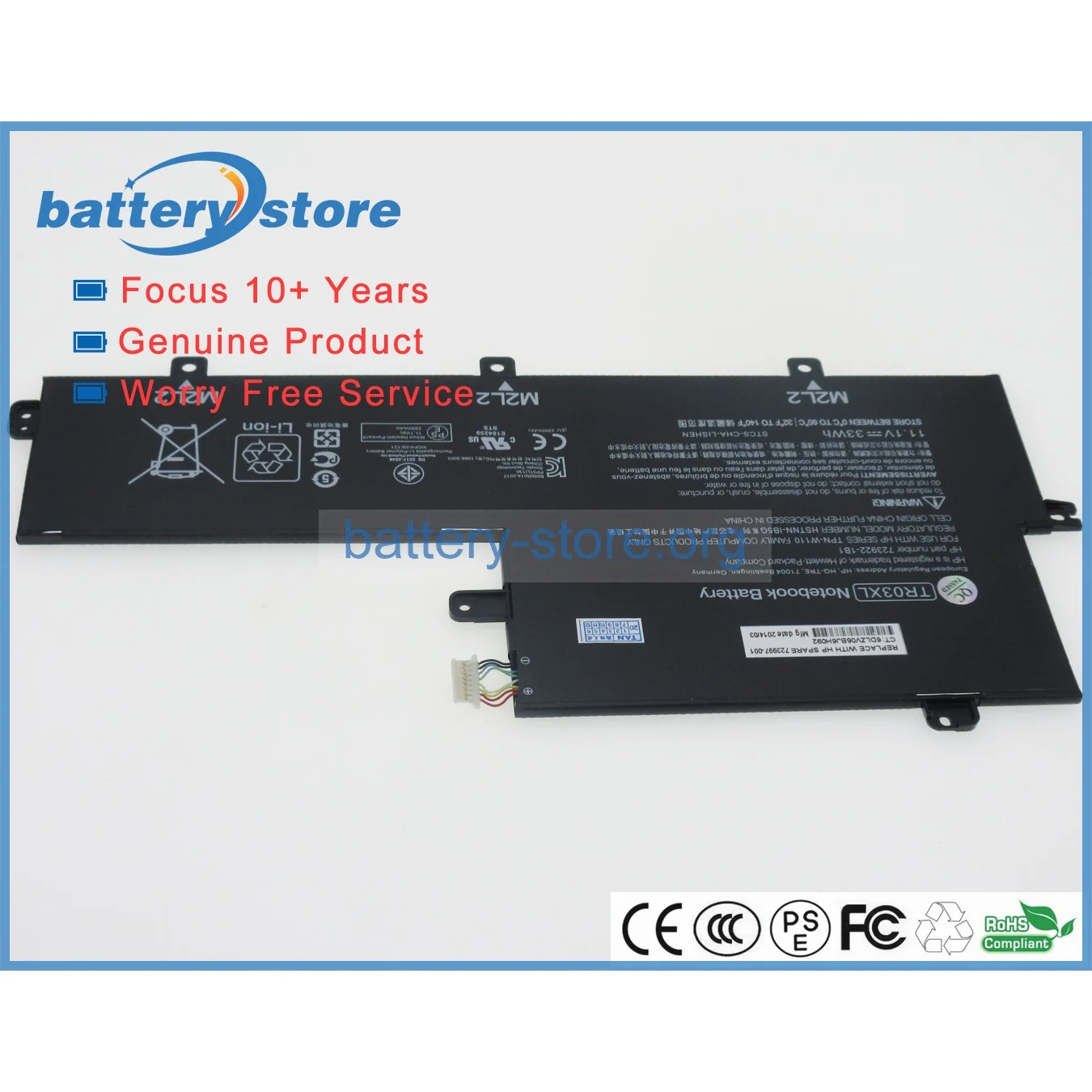 Оригинальная фотовспышка для TR03XL 723922-171 723922-2B1 723997-001 11.1V 3 Cell