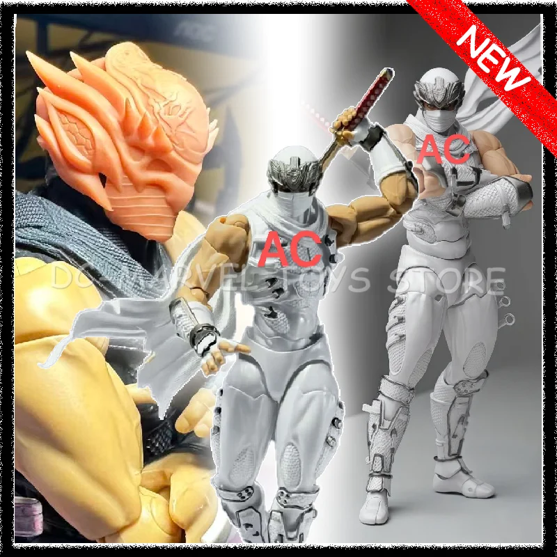 Фото AC Factory Ryu Белая версия Hayabusa Kaiyodo Revoltech Удивительный Yamaguchi Ninja Gaiden Ryu Hayabusa Фигурки Модели игрушек №1