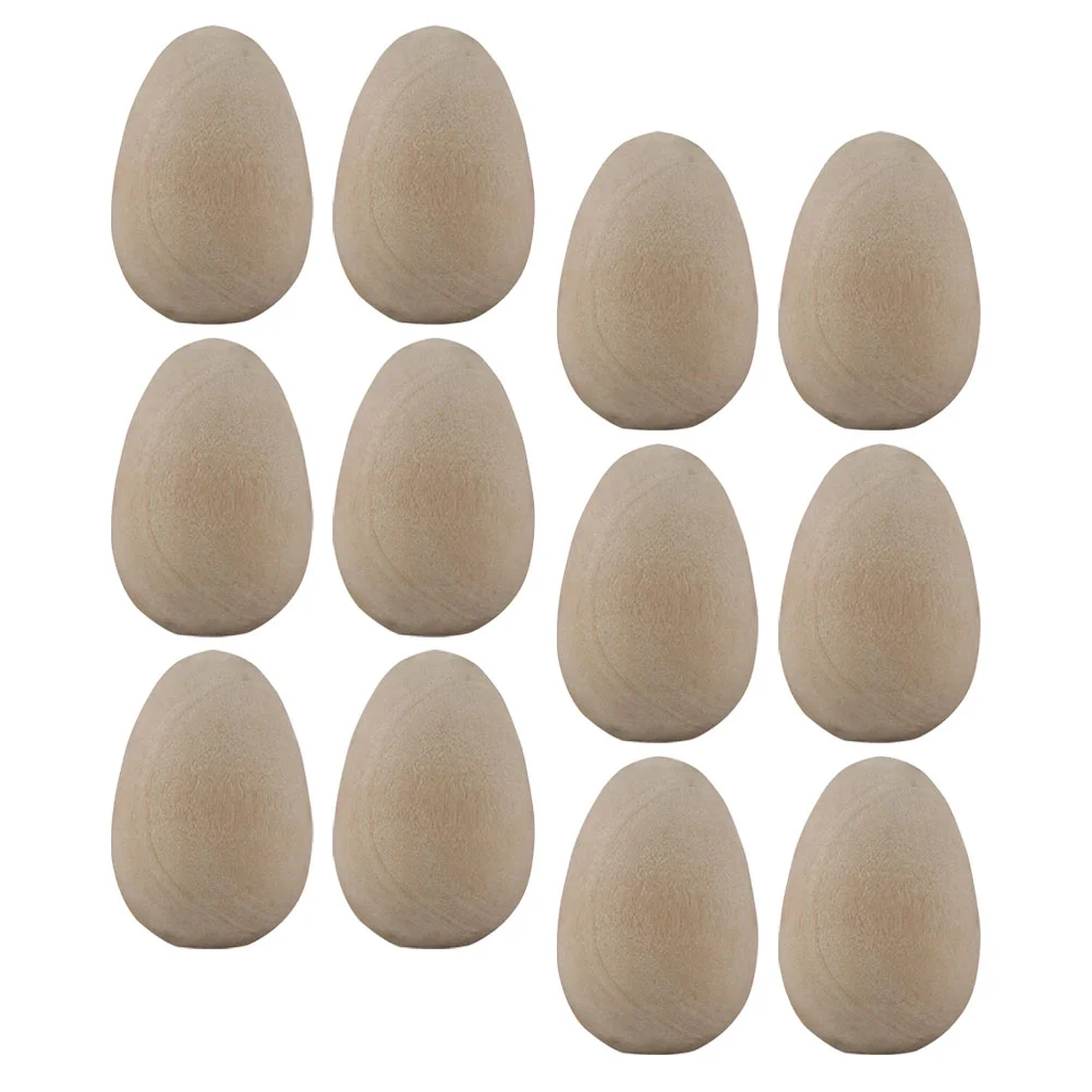 

Eggs Wooden Egg Bird Kids Crafts Unpainted Wood Craft Diy 8 Painting Toys Fake 12 Girls Paint Blank Toy Mini Small Unfinished