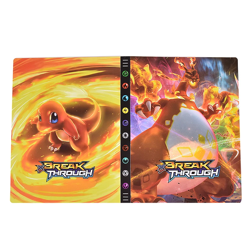 

Cartoon 9 Pocket 432 Card Pokemon Album Book Anime Map Game Pokémon cards Collection Holder Binder Folder Top Toys Gift for Kids
