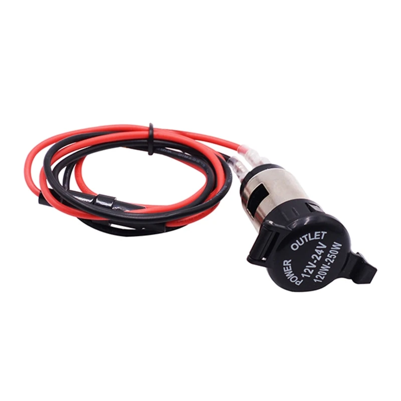 

120W 12V-24V Power Port Car Motorbike Cigarette-Lighter Adapter Socket Connector