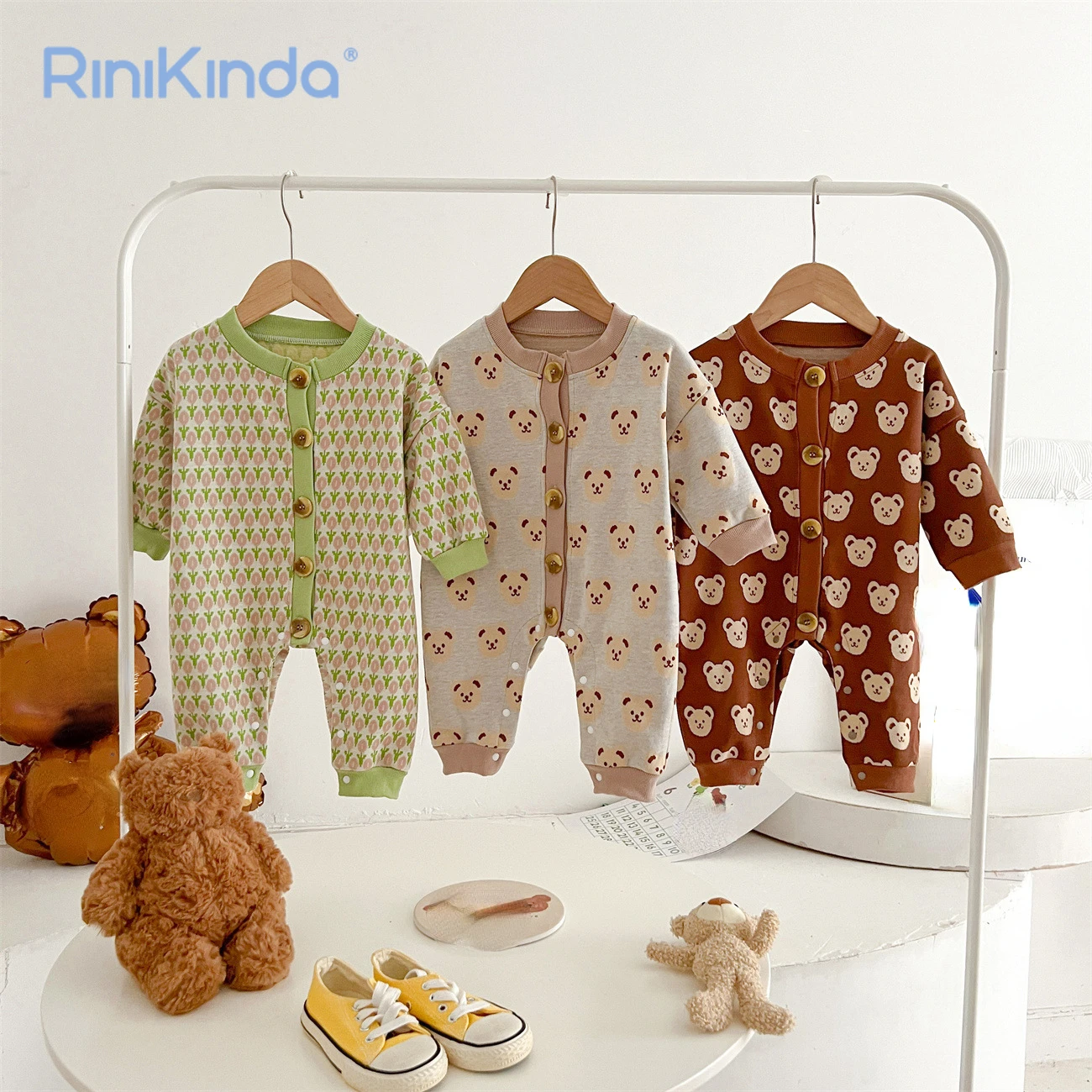 

Newborn Infant Baby Girls Romper Baby Clothes Long Sleeve Cartoon Boys Rompers for Kids Autumn Baby Jumpsuit Playsuit