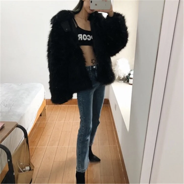 Fur imitation mink fur rabbit fur coat new winter mink fur mink coat women's whole mink medium and long out of season