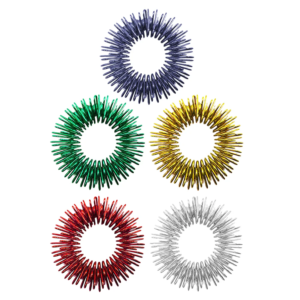 

Кольца сенсорные для пальцев, 5 шт., кольца для пальцев, кольца для пальцев для акупрессуры, кольца для пальцев для детей, для дома и путешеств...