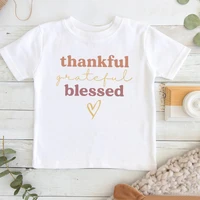 thankful greatful blessed toddler girl fall clothes 2021 thanksgiving baby clothes pumpkinprint 3t girls clothes cotton 100
