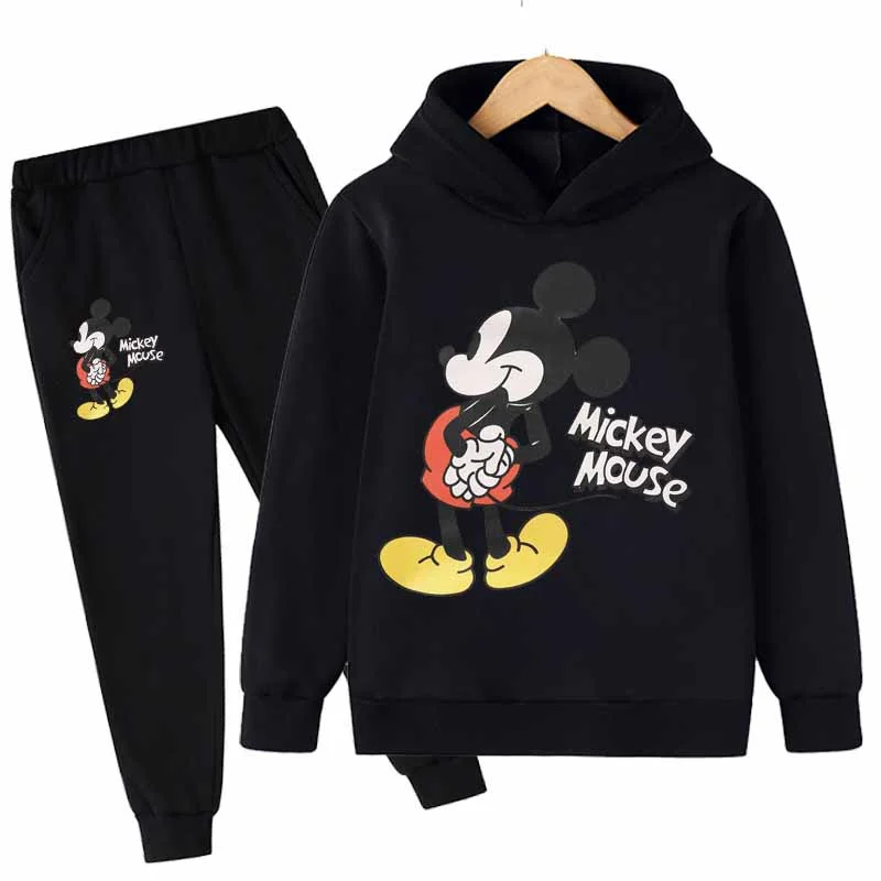 

Mickey Mouse Clothes Set For Baby Boy With Autumn Winter Suit Minnie Mouse Toddler Kid Hoodies Set Infant Boy Clothing