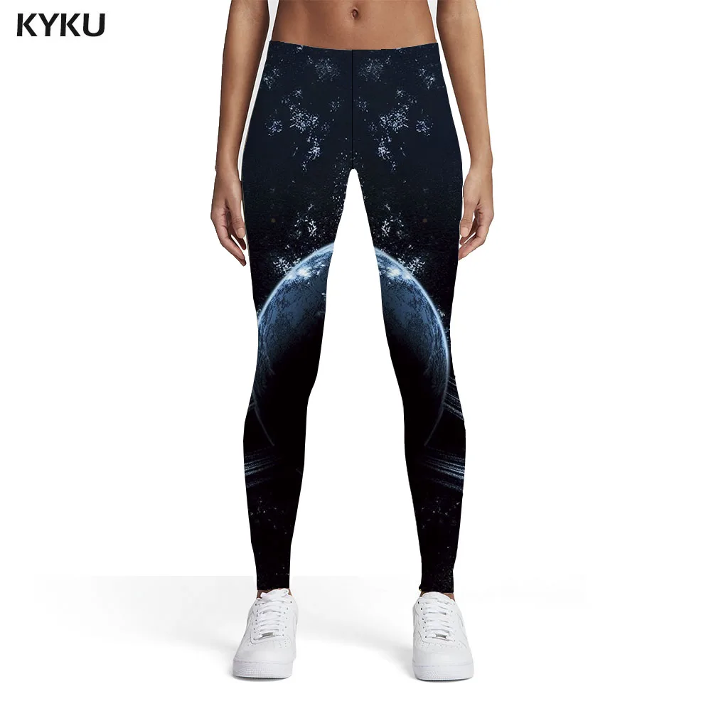 

KYKU Galaxy Leggings Women Space Elastic Universe Leggins Black Trousers Womens Leggings Pants Jeggings Slim Skinny Pencil