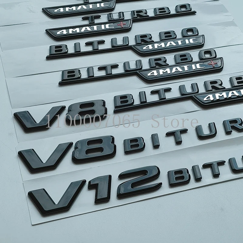 2017 глянцевая черная плоская турбо V12 V8 Biturbo 4matic большой яркость для Mercedes Benz AMG
