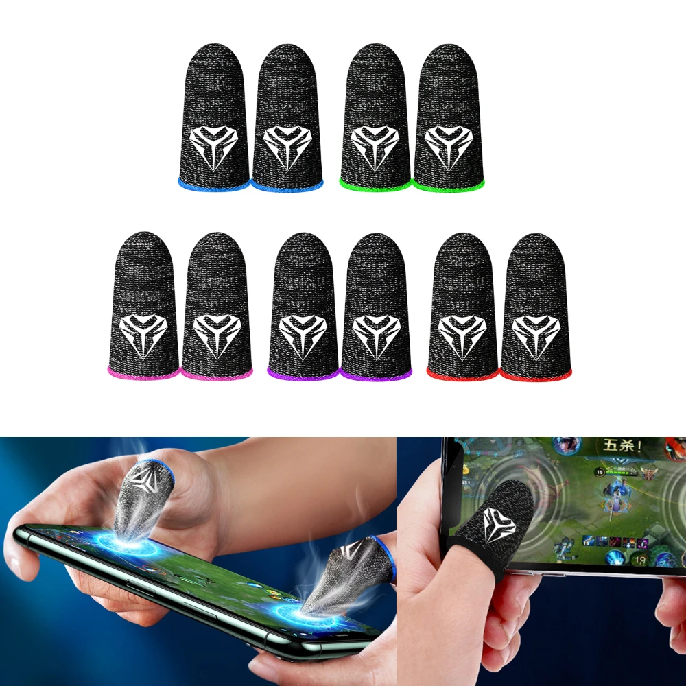 

1 Pair Gaming Finger Sleeve For PUBG Mobile Games Sweat-proof Non-scratch Touch Screen Mobile Phone Gaming Thumb Gloves New Hot