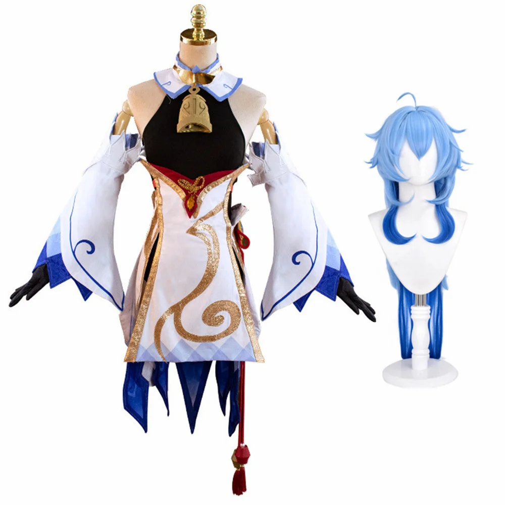 

Genshin Impact Cos Clothing Gan Yu Cos Game Suit Cosplay Costume Female Gan Yu One-piece Socks Full Set of Clothes