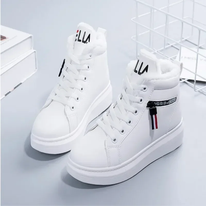 Женские ботильоны на шнуровке теплые кроссовки из искусственной кожи плоской