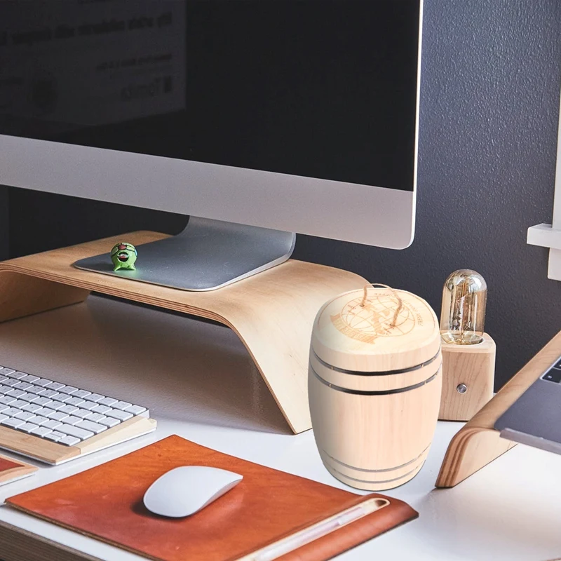 Деревянный контейнер для кофейных зерен бутылки хранения пищи цилиндр