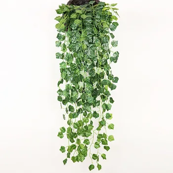 90cm Artificial Green Plant Ivy Vine Hanging Rattan Leaves Outdoor Garden Home Wall Decor Plastic Fake Silk Leaf Fake Flowers 1