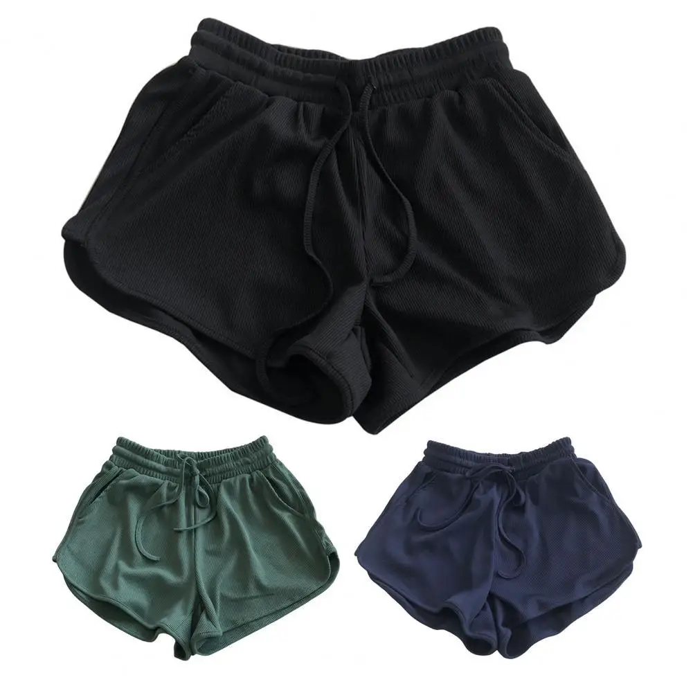 

Casual Stylish Deep Crotch Summer Shorts Pockets Women Trousers Sweat Absorption for Sports