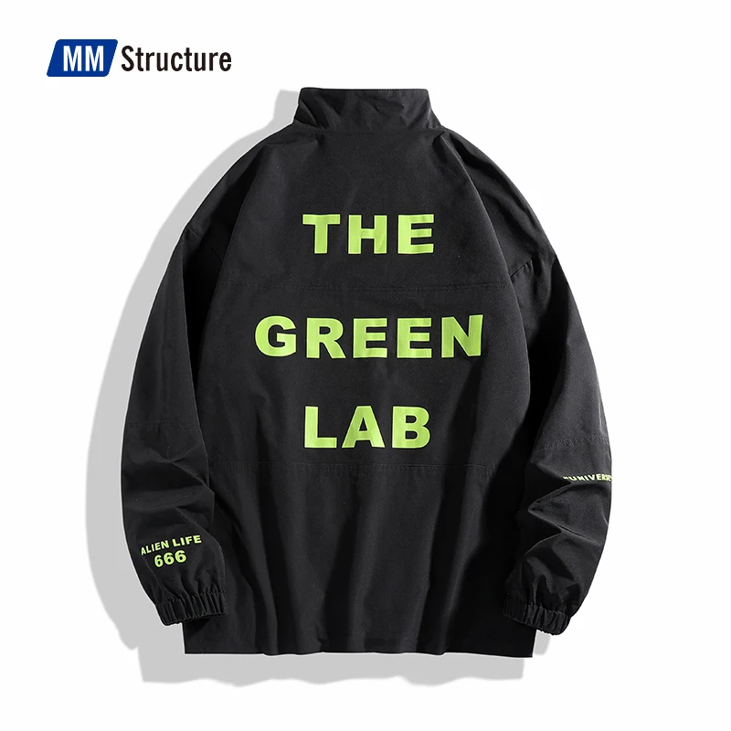 High Quality Hipster Jacket Men England Style Oversized Varsity Windbreaker Unisex Fashion Print Street Coat | Мужская одежда