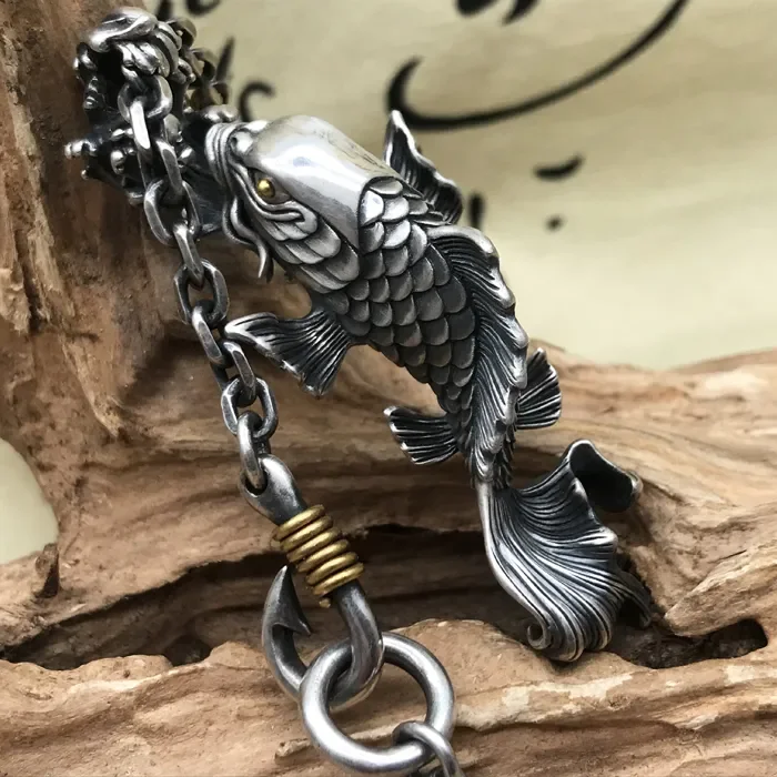 

Новинка 2023, модный Индивидуальный кулон Koi, длинное ожерелье унисекс, цепочка для свитера, банкетная бижутерия, аксессуары, подарок