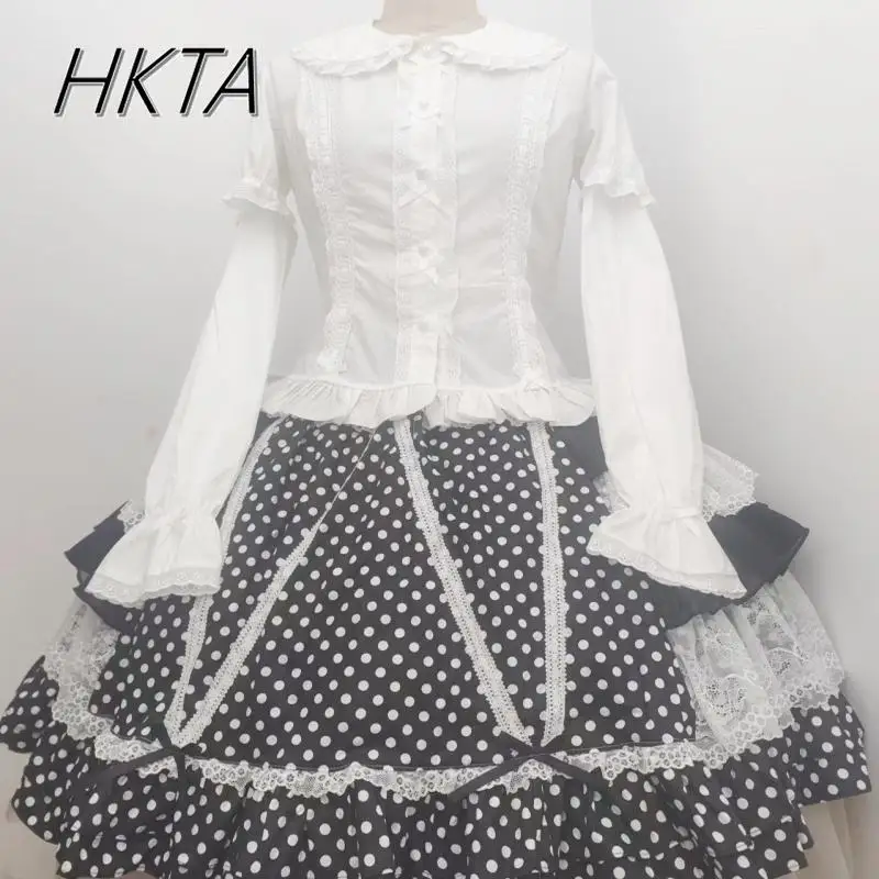 Милое платье ангела рубашка в стиле Лолиты для девочек весна и осень новый милый