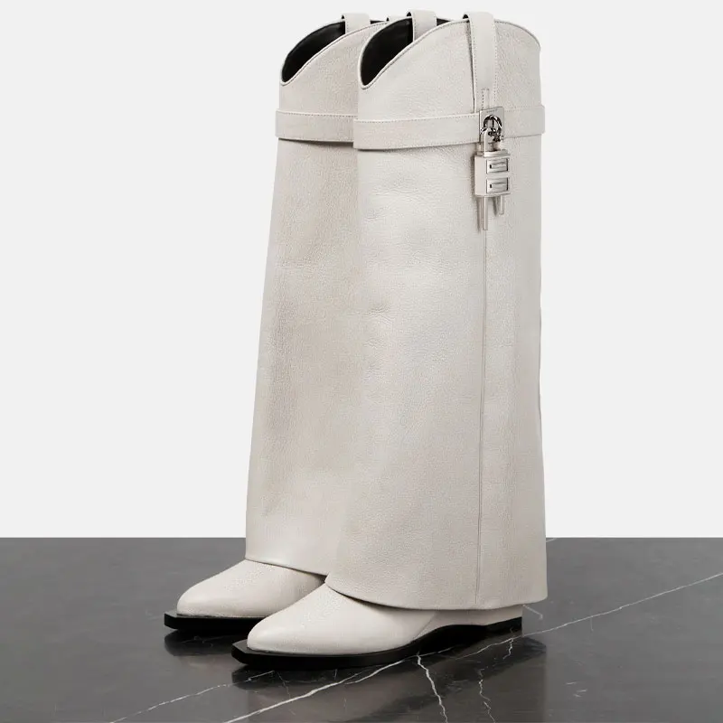 

Женские сапоги до колена с острым носком, в стиле ретро