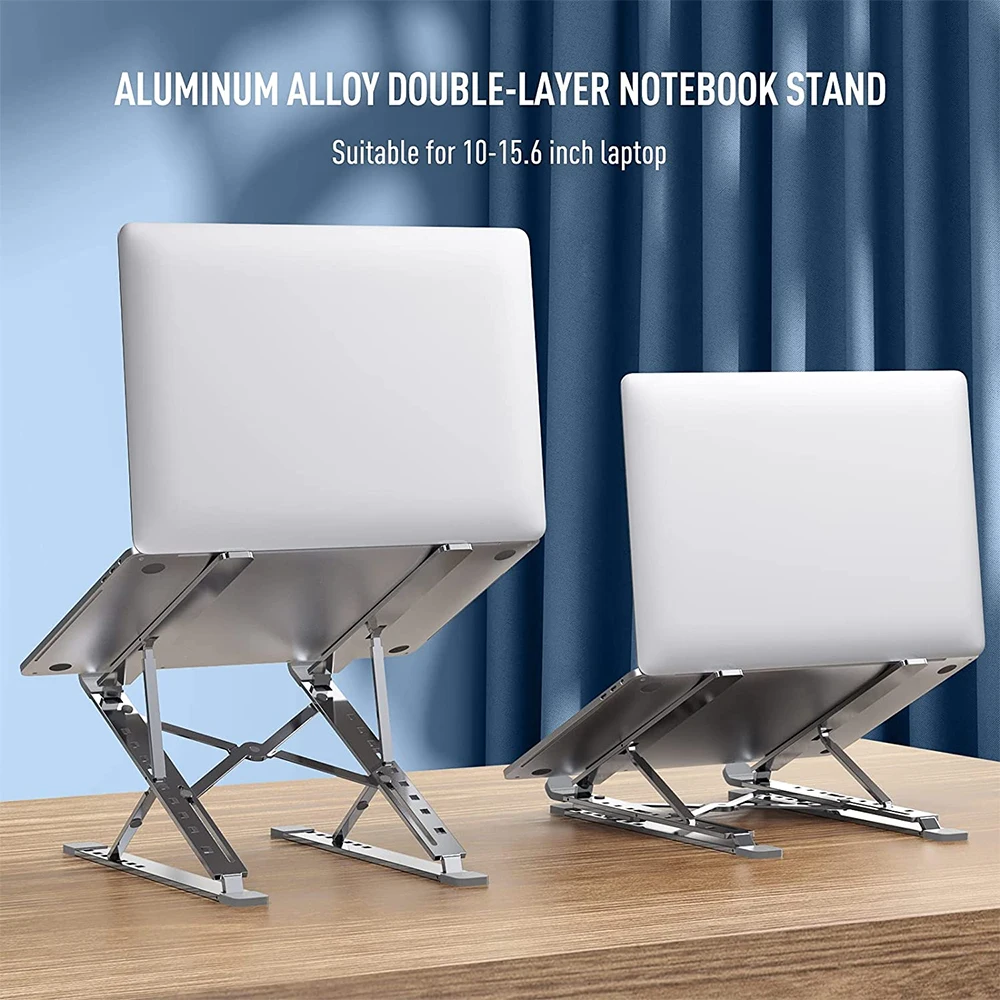 

New N8 Adjustable Laptop Holder Desk Cooling Pad Foldable Aluminum Alloy Computer Holder Portable Raised for Storage