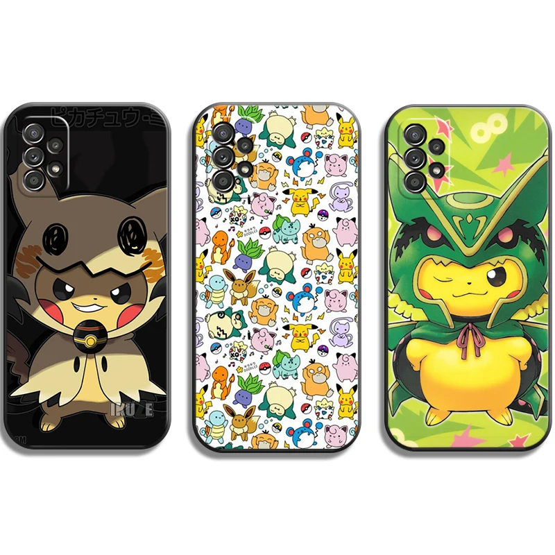 

Pokemon Pikachu Phone Cases For Samsung Galaxy A71 A51 4G A51 5G A52 4G A52 5G A72 4G A72 5G Back Cover Carcasa Coque Funda