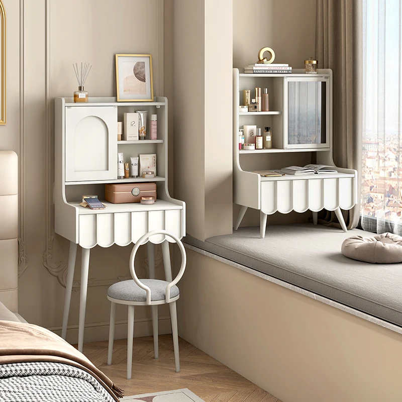 

Bedroom Dresser Modern Simple Small Apartment High-Grade Cream Style Makeup Table