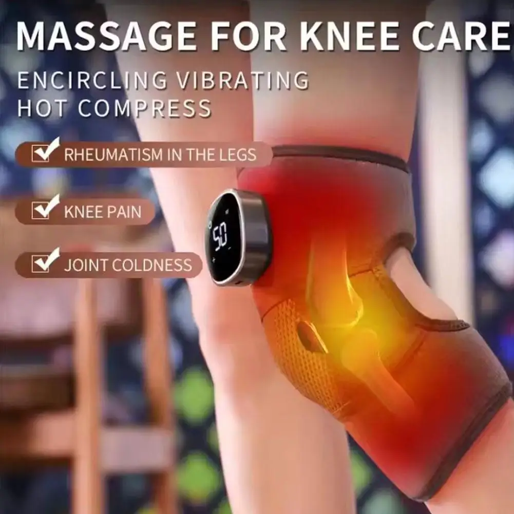 3 в 1 вибрационный массажер для колена с подогревом облегчения боли суставах