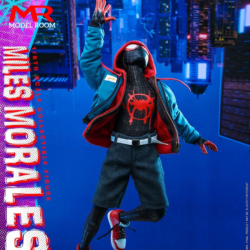 

Hot Toys MMS567 1/6 Anime Spider Hero Miles Morales Figure Model 12'' Male Soldier Action Doll Full Set Collectible Toy In Stock