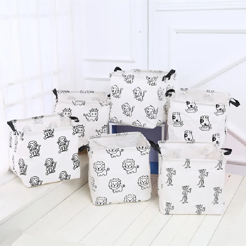 

Children's Room Storage Basket Baby Toys Folding Box Bag Large Household Storage Basket Dirty Clothes Laundry Basket with Handle