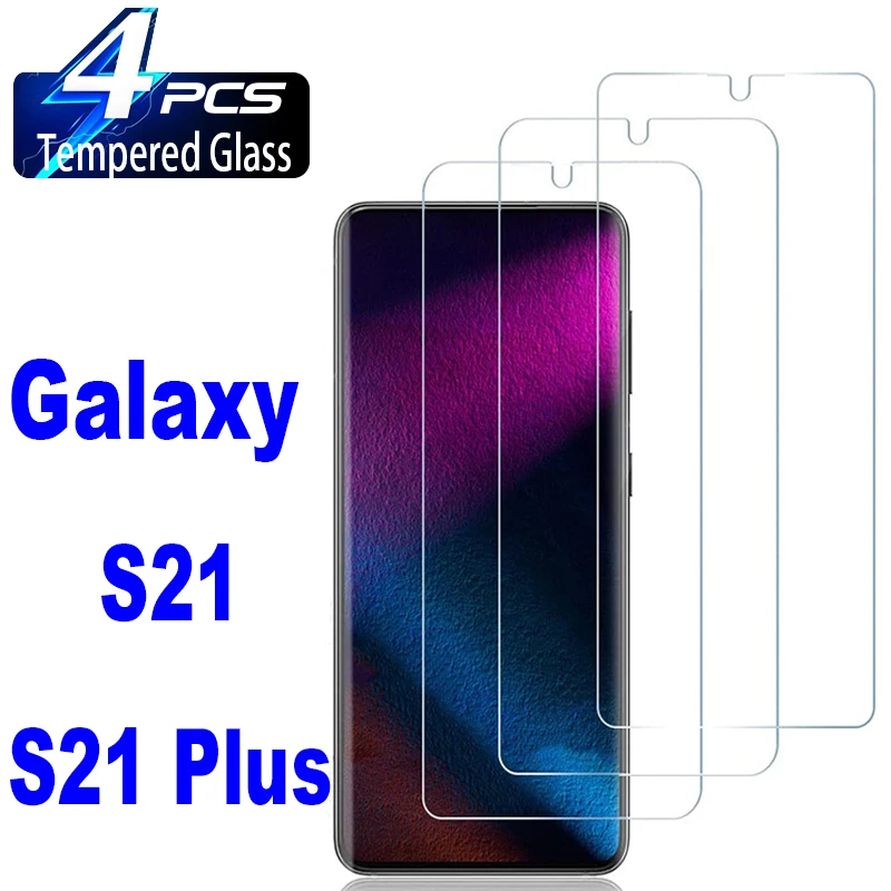 

4Pcs 0.18MM Full Cover Tempered Glass For Samsung Galaxy S21 S22 S23 S21Plus S22Plus S20FE S21FE Screen Protector Glass Film
