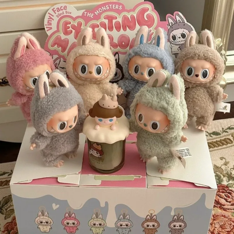 Фигурка LABUBU с глухой коробкой в форме сердца и макарона. Симпатичная фигурка