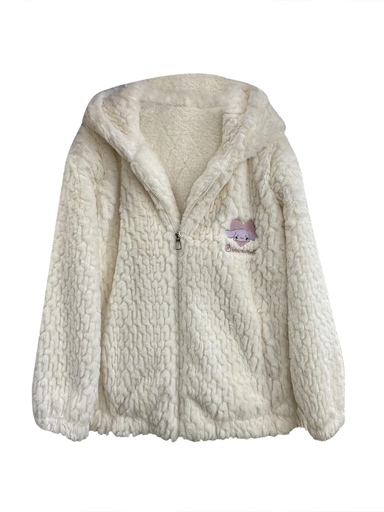 Женский кардиган из искусственного меха норки осень-зима 2024 новый толстый