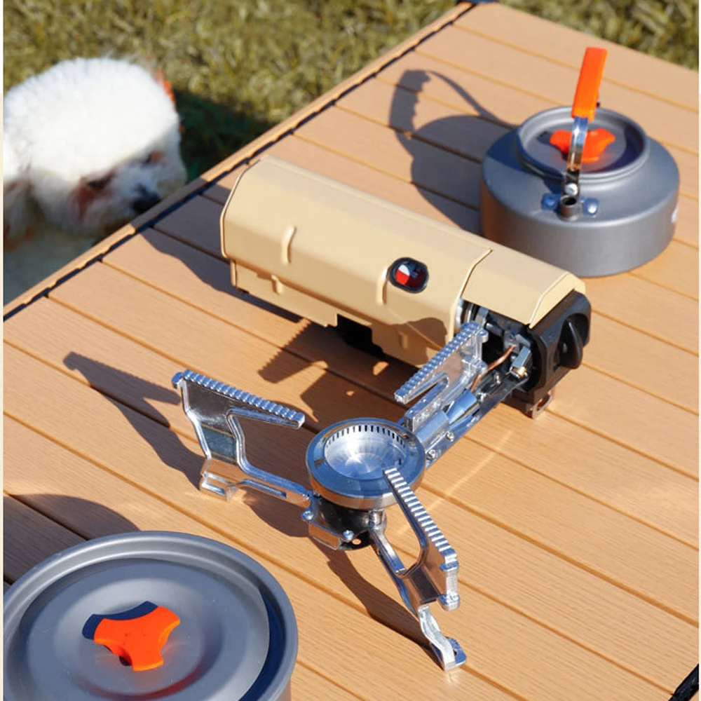 

Outdoor Cassette Stove Portable Folding Gas Stove Camping Hiking BBQ Travel Cooking Grill Stove Gas Burner Camping Equipment