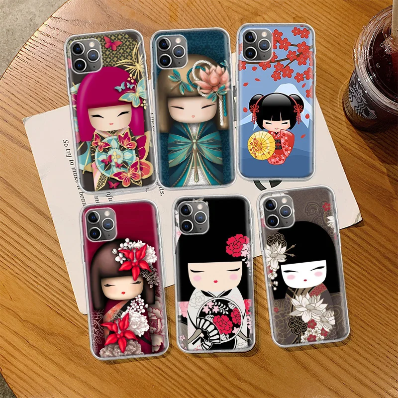 Чехол для телефона Kokeshi Doll Iphone 14 13 Pro Max Apple 11 12 Mini SE 2020 X XS XR 8 7 Plus 6 6S 5 - купить по