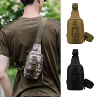 tactical chest bag military trekking pack edc sports bag shoulder bag crossbody pack assault pouch for hiking cycling camping