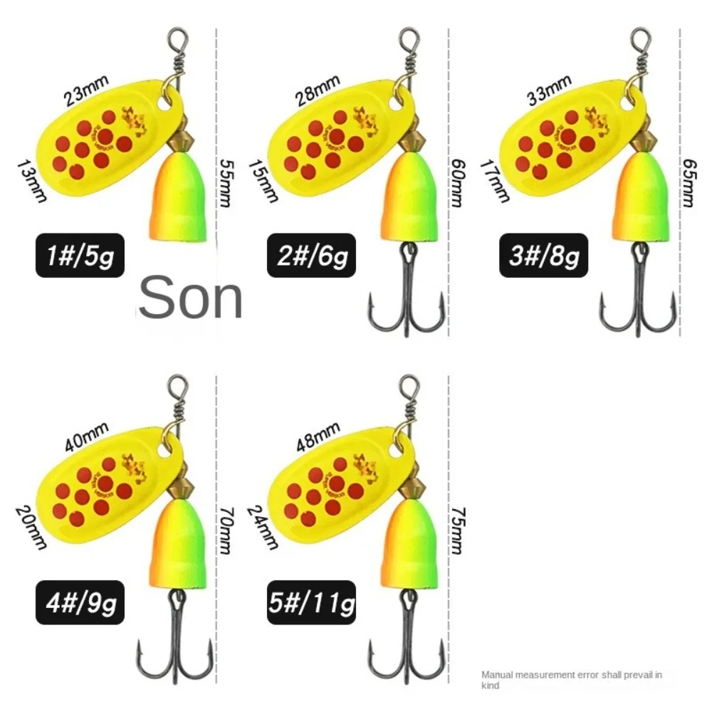 5 шт. 2024 Ложка с блестками Металлический воблер Рыболовная приманка Одинарный