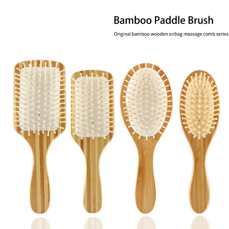 

Натуральная бамбуковая расческа подушка безопасности Массажная Расческа Щетка для волос Антистатическая спутанная Расческа Высокое каче...