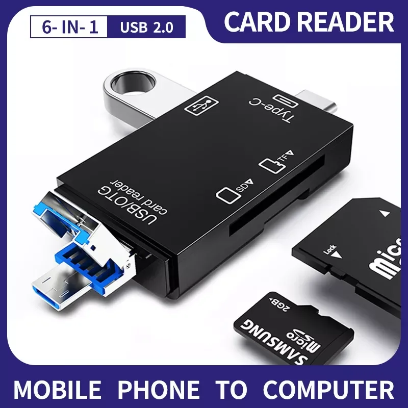 

Card Reader USB 2.0 Type C Mircor Usb To SD Micro SD TF Memory Card Adapter For PC Laptop Accessories Cardreader Card Reader