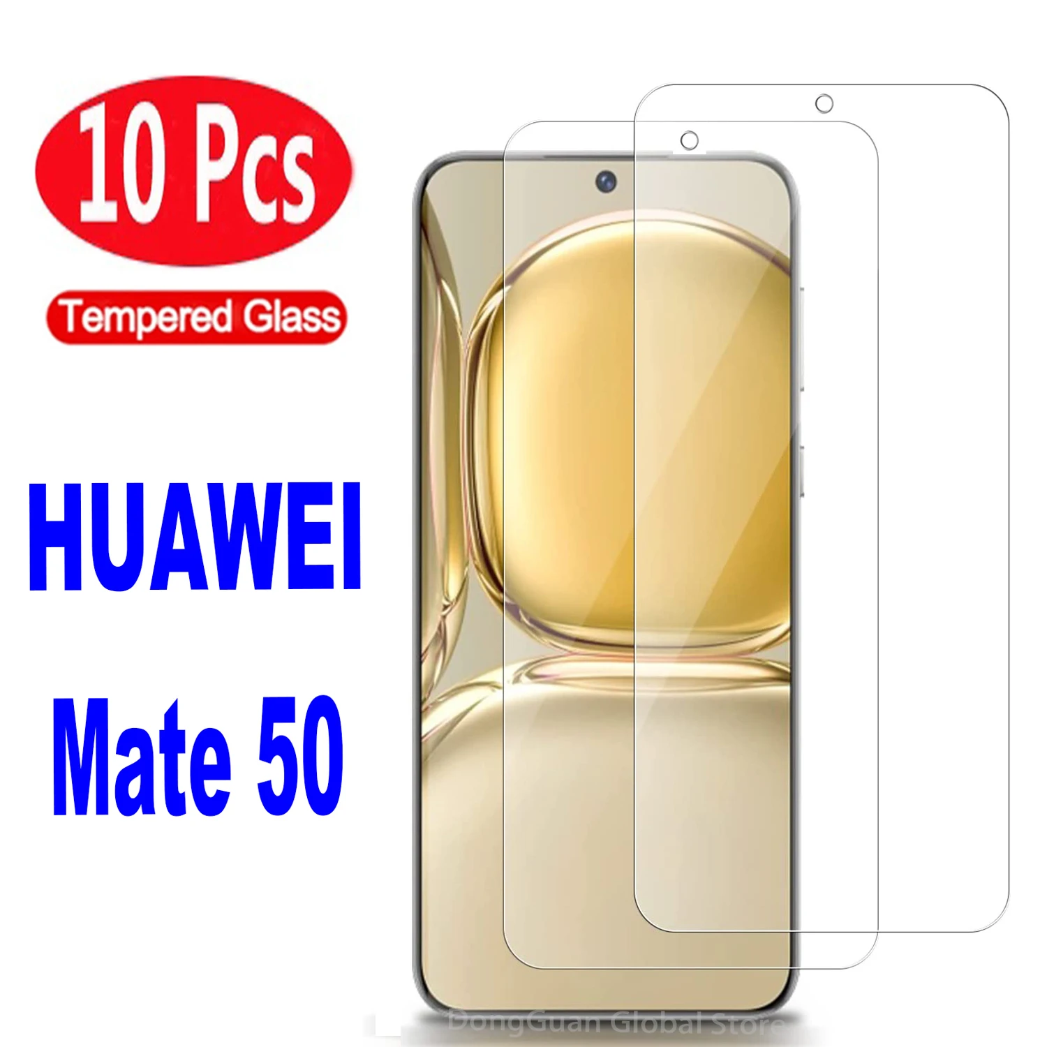 

10Pcs Tempered Glass For Huawei Mate 50 30 20 mate 10 Lite mate 60 P30 Lite P40 P50 Screen Protector Glass Film