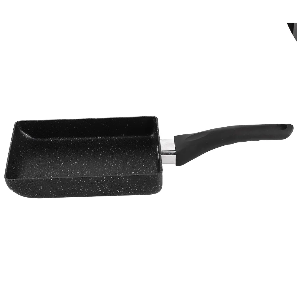 

Tamagoyaki Rectangular NonStick Saucepan Plastic Handle Black Omelet Frying Pan