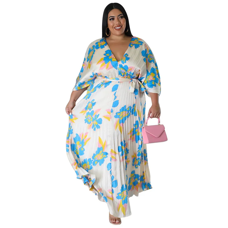 

African Dresses For Women Elegant 2023 Dashiki Summer Spring Maxi Dress Ladies Traditional African Clothing Fairy Dreaes