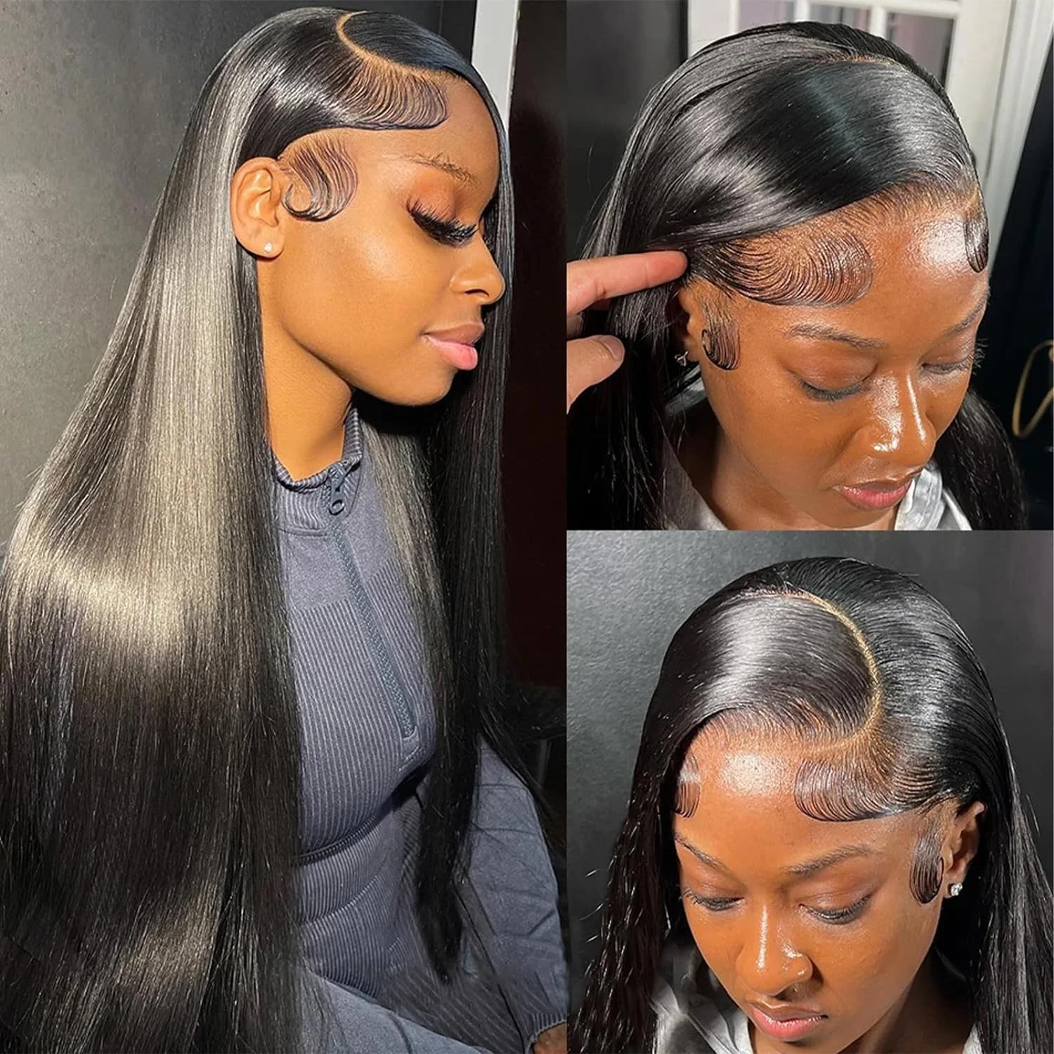 TNICE прямой передний парик 13x6 с человеческими волосами для чернокожих женщин